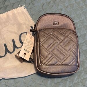 Lug Metallic Quilted Crossbody Bag